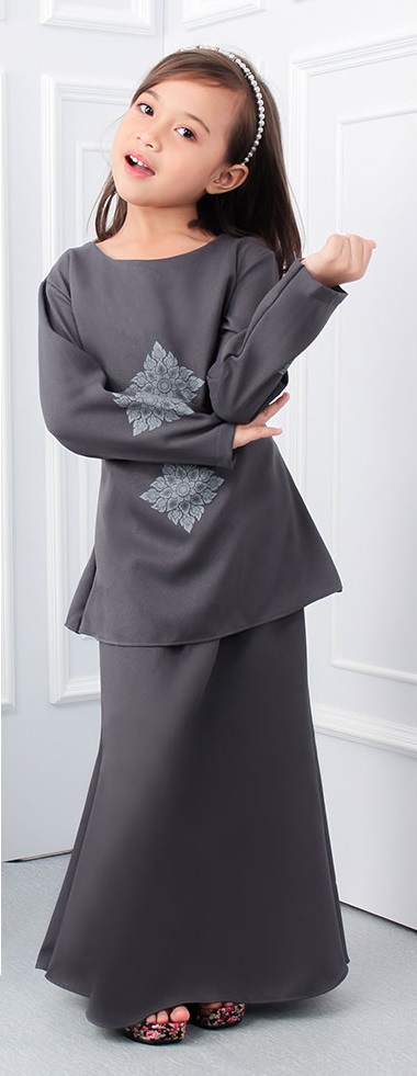 QA-552 LOVELY KIDS KURUNG GREY